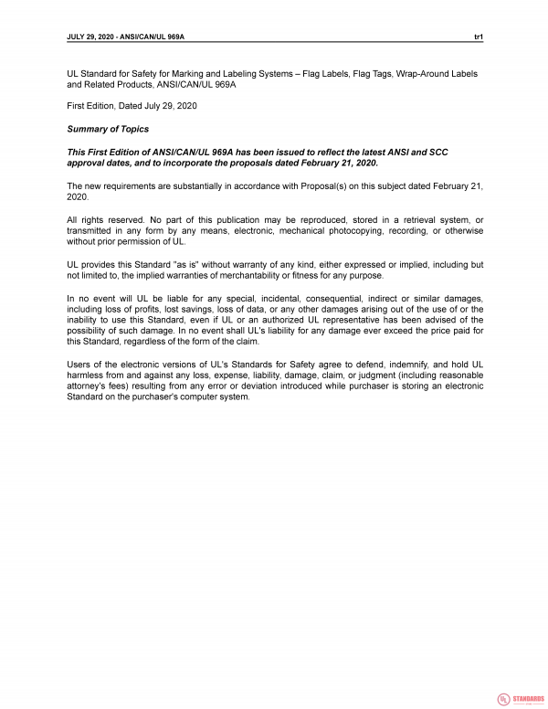 UL 969A PDF UL 969A PDF